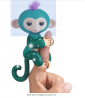 Fingerlings Glitter Monkey - Quincy - Teal Glitter - Interactive Baby Pet - By WowWee (Amazon Exclus