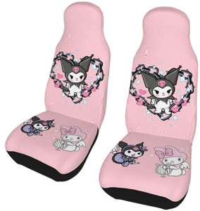 Whsahfasfhiy My Melody Kuromi Car Seat Cover, Universal Car Seat Covers Vehicle Seat Protector, Fit 