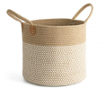 CHICVITA Large Jute Basket Woven Storage Basket with Handles – Natural Jute Laundry Basket Toy Tow